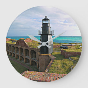 Garden Key Lighthouse, Dry Tortugas Florida Große Wanduhr