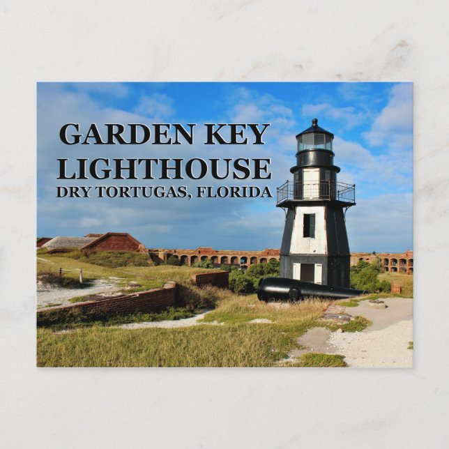 Garden Key Lighthouse, Dry Tortugas, Florida Postkarte (Vorderseite)