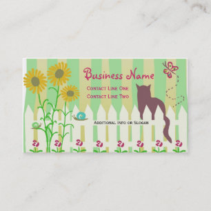 Garden Kitty Business Cards Visitenkarte
