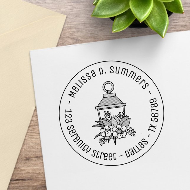 Garden Lantern Blume Rundrede 3 Gummistempel (Von Creator hochgeladen)