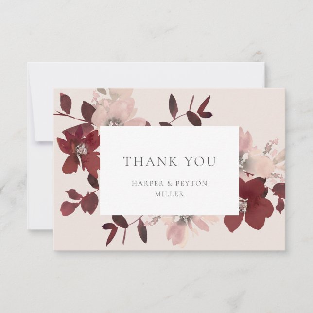 Garden Liebe Flat Danke Karte (Vorderseite)