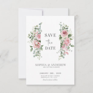 Garden Liebe Pink Rose Peony Wedding Save The Date