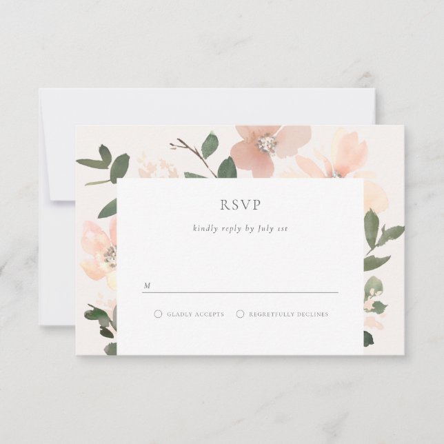 Garden Liebe RSVP Card Karte (Vorderseite)