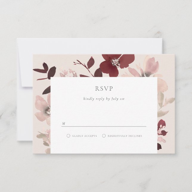 Garden Liebe RSVP Card Karte (Vorderseite)