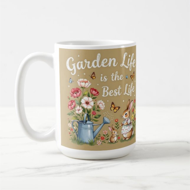 Garden life is the best life Coffee Mug Kaffeetasse (Links)