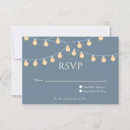 Garden Lights Wedding RSVP Cards