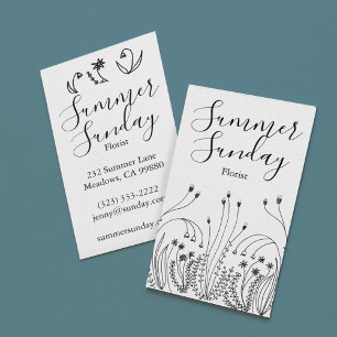 Garden Line Art Florist Landscaper Visitenkarte