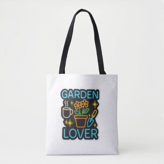 Garden Lover Tote Bag - Neon Style . (Vorderseite)