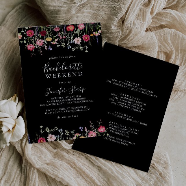 Garden Multicolor Wildblume Bachelorette Einladung (Von Creator hochgeladen)