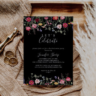 Garden Multicolor Wildblume Feiern wir Party Einladung