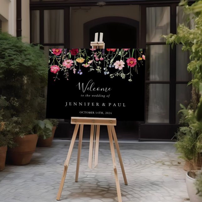 Garden Multicolor Wildblume Hochzeit Begrüßung Poster (Von Creator hochgeladen)