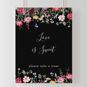 Garden Multicolor Wildblume Liebe ist süß Poster