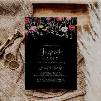 Garden Multicolor Wildblume Party Einladung
