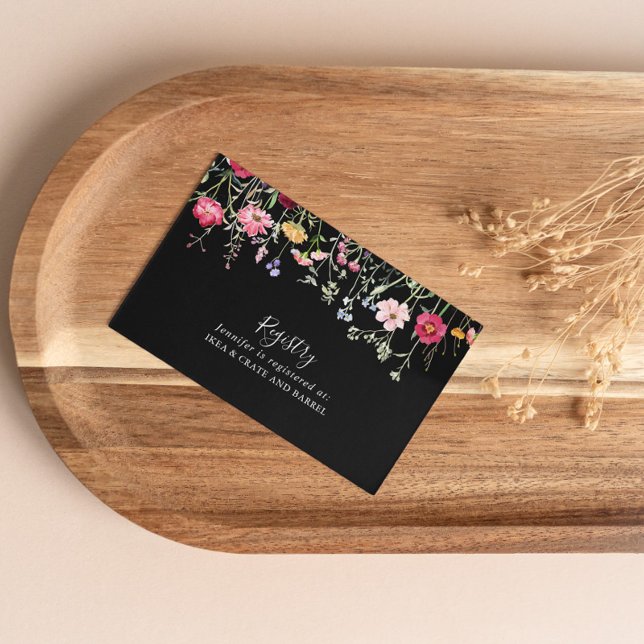 Garden Multicolor Wildblume Wedding Gift Registry Begleitkarte (Von Creator hochgeladen)