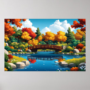 Garden Nature Illustration Wasserfarbe Zeichnend Poster