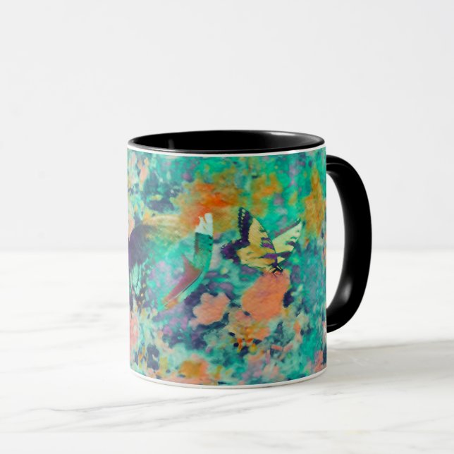 Garden of Butterflies & a Feather  Tasse (VorderseiteRechts)