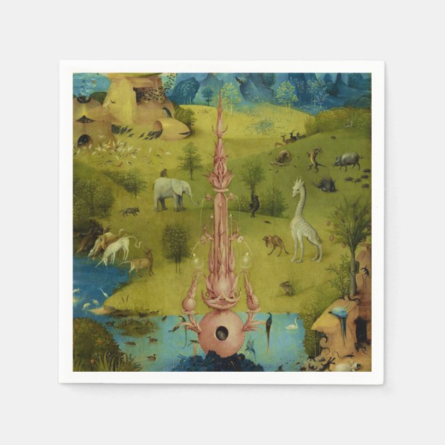 Garden of Eden - Hieronymus Bosch Serviette (Vorderseite)
