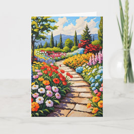 Garden of Flowers Greetings Card Karte