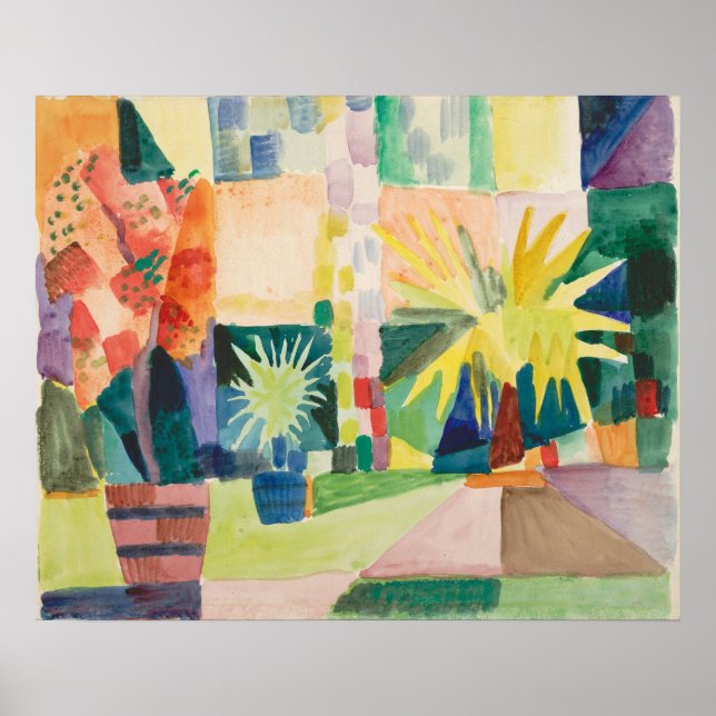 "Garden On Lake Thun" Art Poster (Vorne)