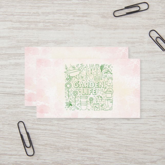 Garden Pack Visitenkarte (Vorderseite/Rückseite Beispiel)