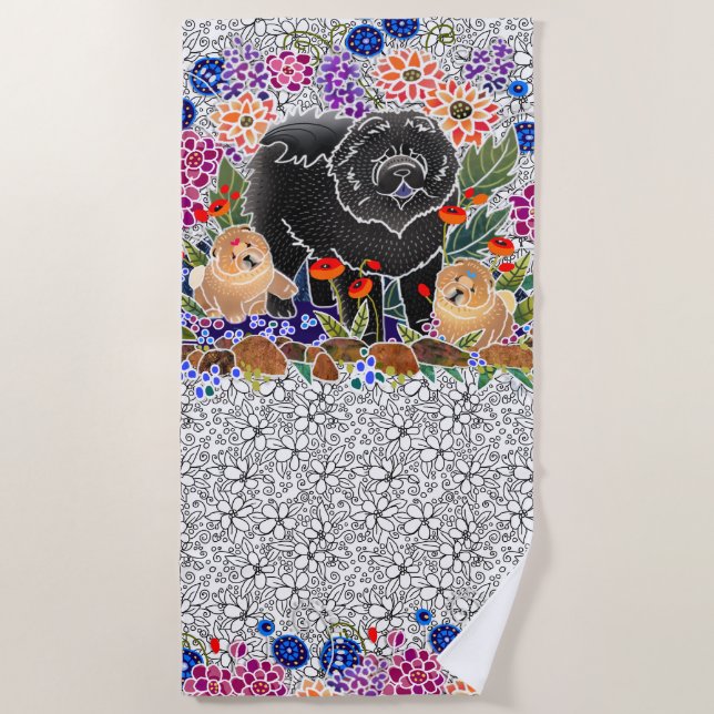 GARDEN PARTY als Handtuchhalter weiß Strandtuch (Vorderseite)