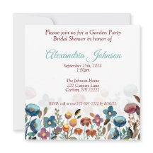 Garden Party Bridal Dusche Einladung