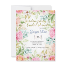 Garden Party Bridal Dusche Einladung