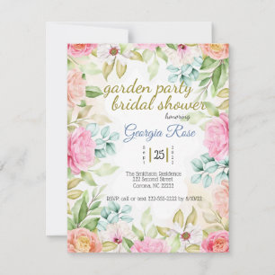 Garden Party Bridal Dusche Einladung
