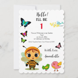 Garden Party Children Celebration Einladung