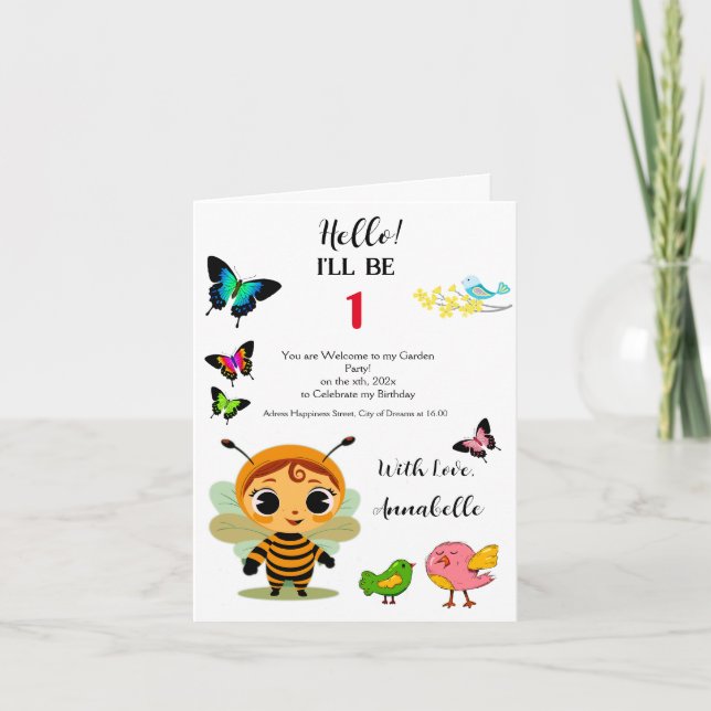 Garden Party Children Celebration Einladung (Vorderseite)