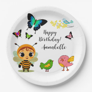 Garden Party Children Celebration Pappteller