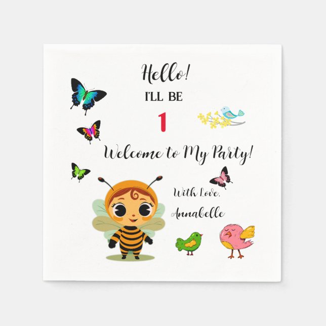 Garden Party Children Celebration Serviette (Vorderseite)