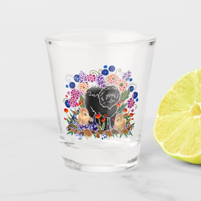 GARDEN PARTY Chow shot glass Schnapsglas (Vorderseite)