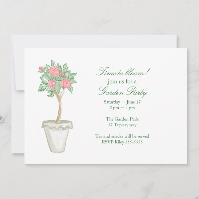 Garden Party Einladung (Vorderseite)