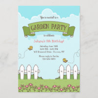 Garden Party Geburtstag Einladung