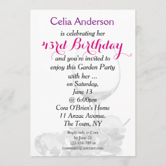 Garden Party Geburtstagsfeier Einladung