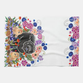 GARDEN PARTY Küchenhandtuch weiß Hintergrund Geschirrtuch