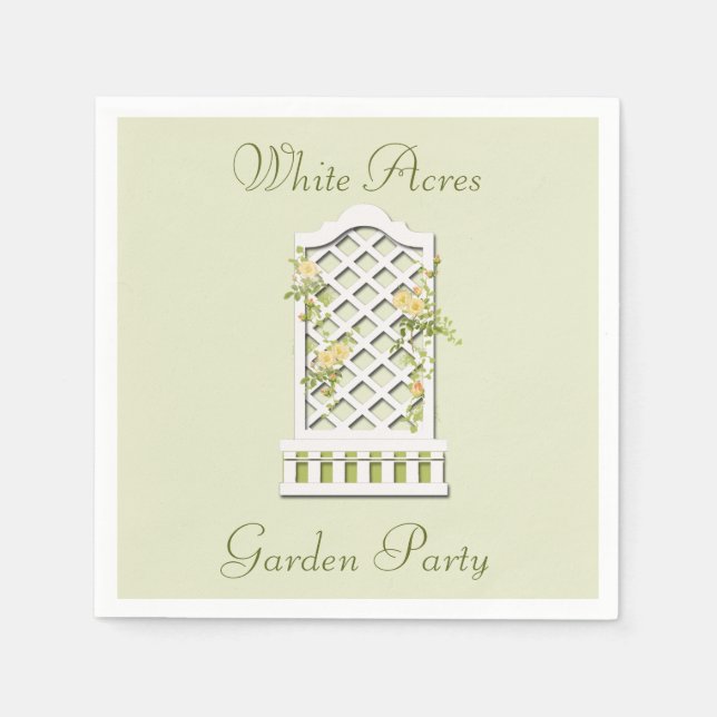 Garden Party Summer Soiree Paper Napkins Serviette (Vorderseite)
