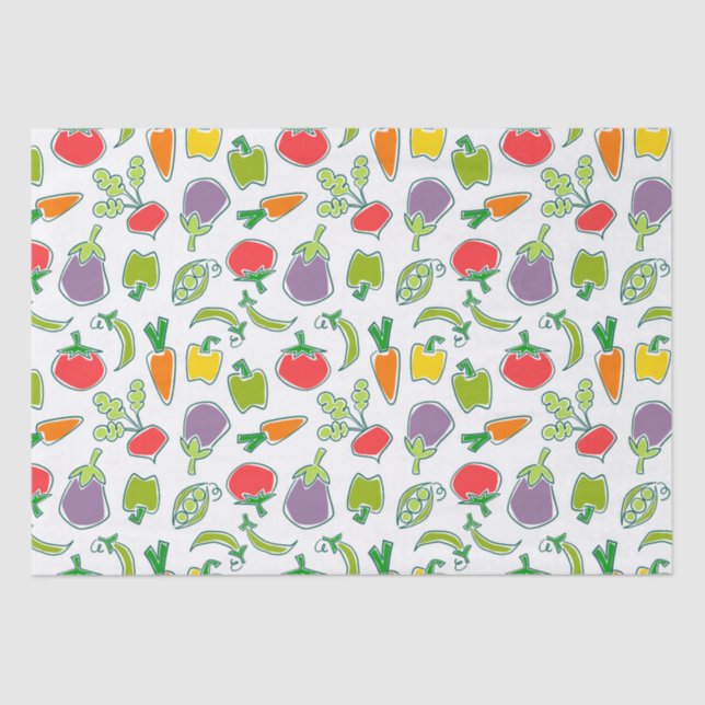 Garden Party Veggies Tissue Paper Seidenpapier (Vorderseite)