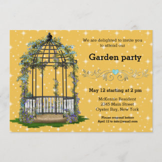 Garden-Party * Wählen Sie Ihre Hintergrundfarbe Einladung