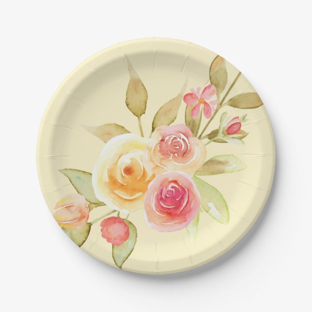 Garden Party Wedding Pappteller (Vorderseite)