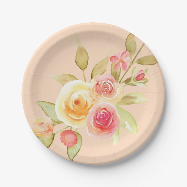 Garden Party Wedding Pappteller (Vorderseite)