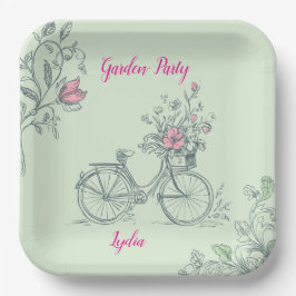 Garden Party Whimsical Floral Pappteller