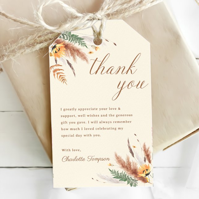 Garden Party Wildblume Floral 1. Geburtstag Geschenkanhänger (Von Creator hochgeladen)