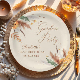 Garden Party Wildblume Floral 1. Geburtstag Pappteller