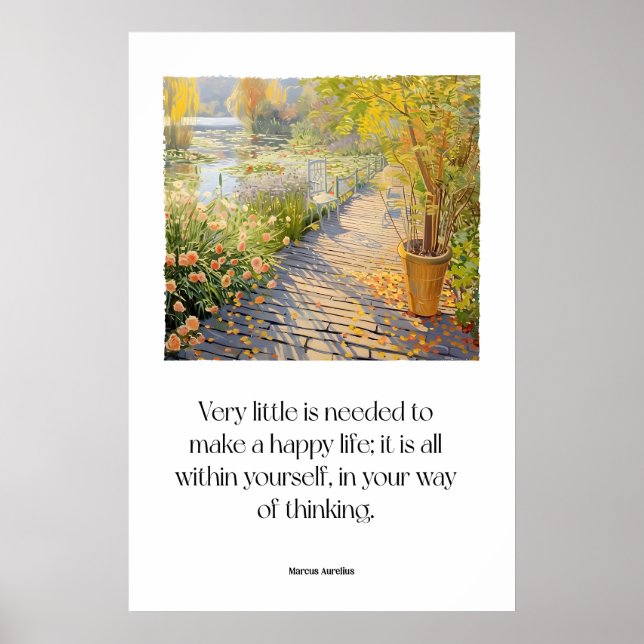 Garden Path Marcus Aurelius Quote Print Stoic Poster (Vorne)