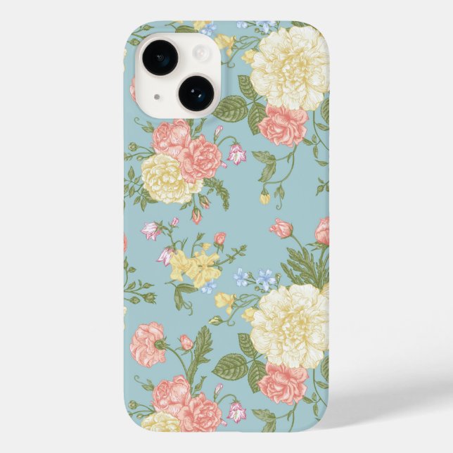 Garden Peony Floral Pattern Case-Mate iPhone Hülle (Rückseite)