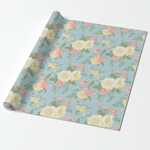 Garden Peony Floral Pattern Geschenkpapier
