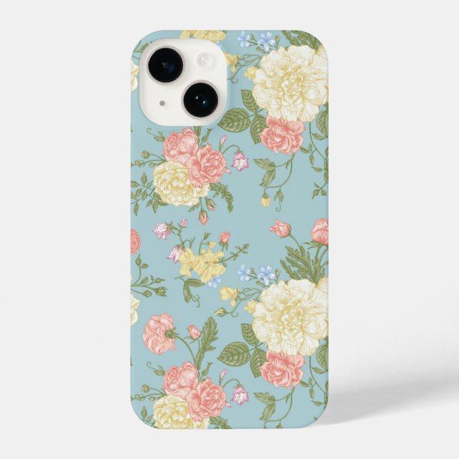 Garden Peony Floral Pattern iPhone Hülle (Rückseite)