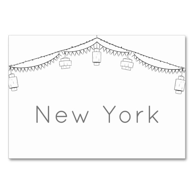 Garden Picnic Minimalistisch Black and White Weddi Tischnummer (Vorderseite)